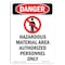Signmission OSHA Danger Sign, 10" Height, Rigid Plastic, Hazardous Material, Portrait, V-1312 OS-DS-P-710-V-1312 - alternate 1